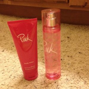 PINK body lotion and spray
