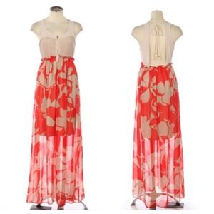 Open back chiffon dress!