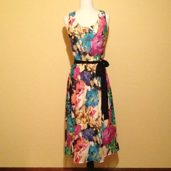 Chiffon floral dress