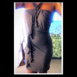 Charcoal halter dress