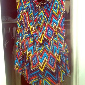 Strapless Forever 21 Aztec Romper