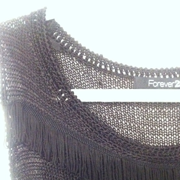 Black Fringe Forever 21 Cocktail Dress