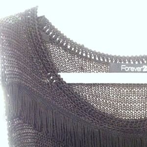 Black Fringe Forever 21 Cocktail Dress