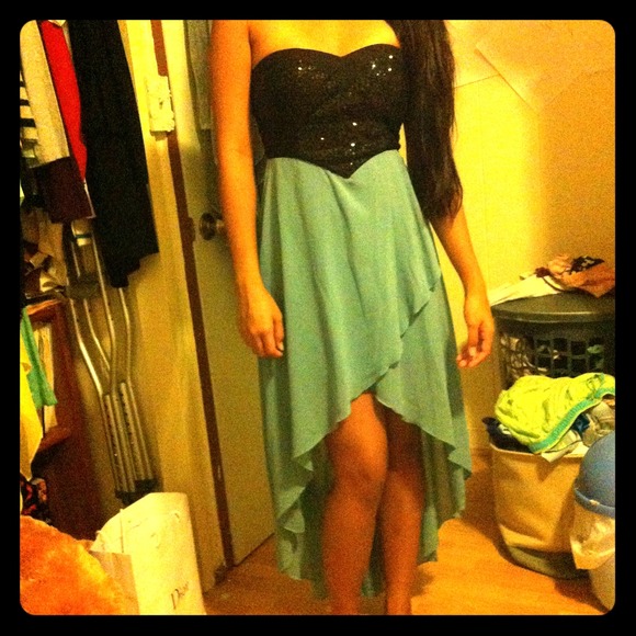 Strapless High-Low Dress