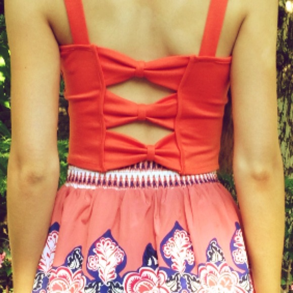 ❤SOLD❤ New! Body Central Summer Orange Crop Top