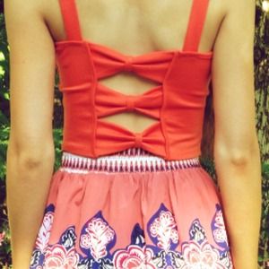 ❤SOLD❤ New! Body Central Summer Orange Crop Top
