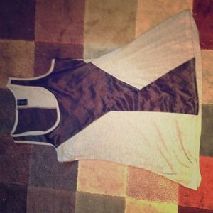 Grey and black long top or dress