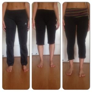 workout pants & 2 workout capris