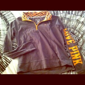 Victoria's Secret PINK track jacket (orange/gray)