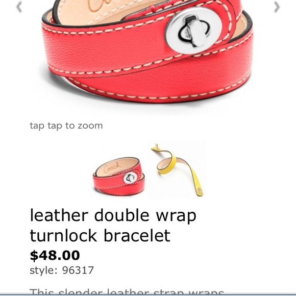 BUNDLED...NWT COACH leather wrap turnlock bracelet - Picture 3 of 3