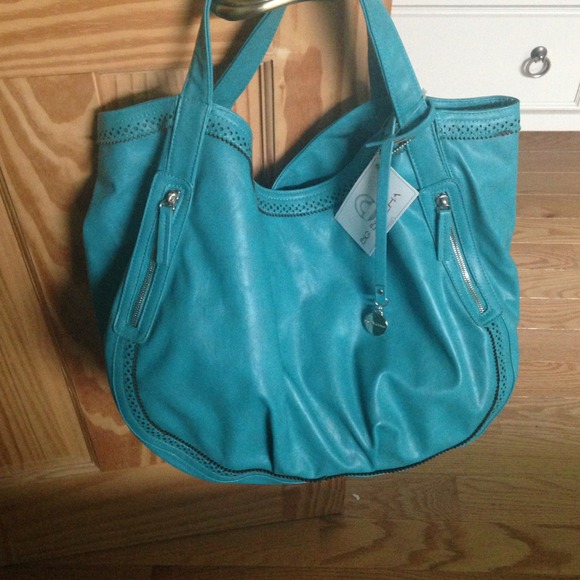 Teal BIg Buddha bag. Never used. PVC and cotton