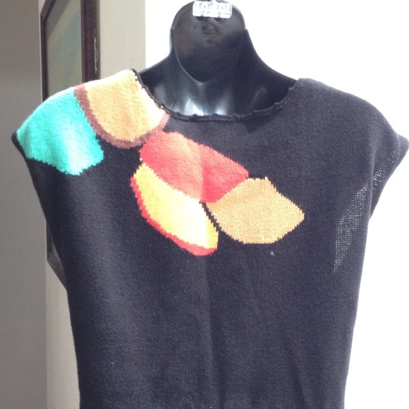 Color Block Cap-Sleeve Sweater - Picture 2 of 3