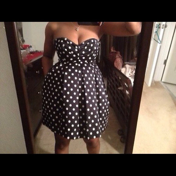 Black & White Polka Dot Bubble Dress