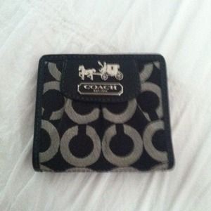 💯% authentic Small black Coach wallet.
