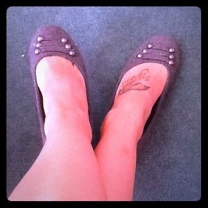So brand dark grey flats