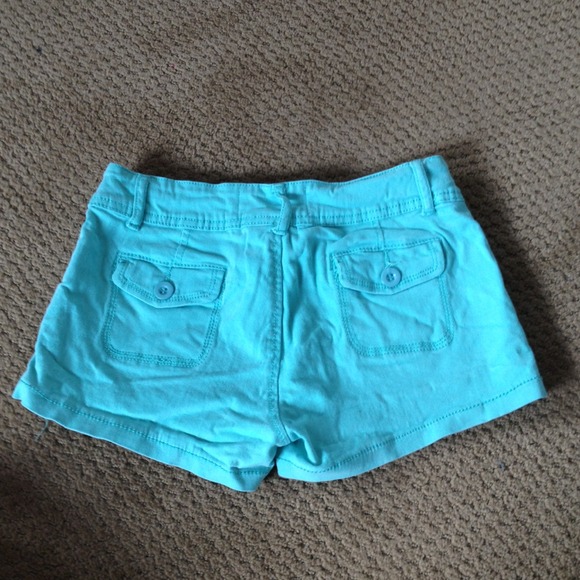 Aqua Blue Shorts w/ braided belt!! - Picture 2 of 4
