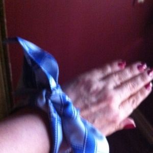 Hermes blue twilly w/box & 8 Hermes bracelet boxes