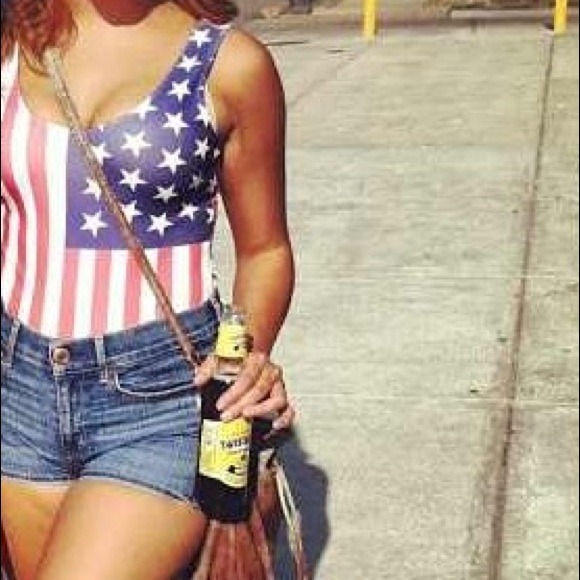 American flag bodysuit