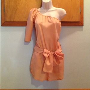 Orange one shoulder romper