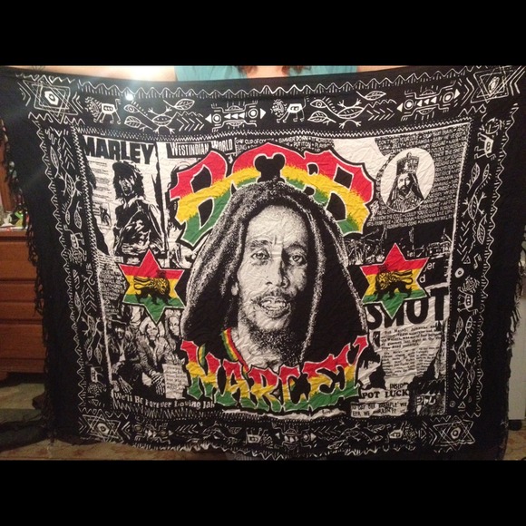 🚫ON HOLD🚫 Bob marley curtain/shawl/sheet/blanket
