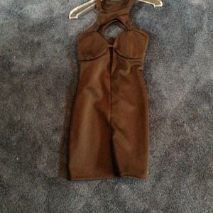 NastyGal Black Cutout Dress