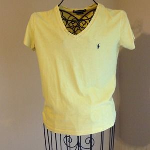 Yellow polo v-neck