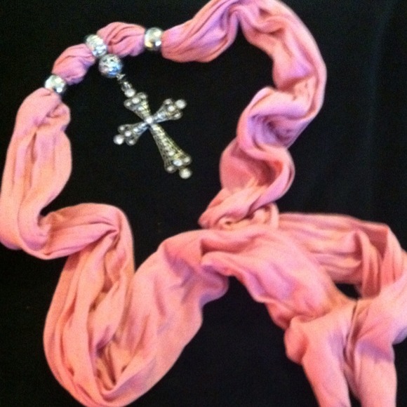 Pink soft scarf