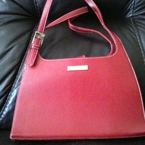 Red leather Liz handbag -BUNDLE