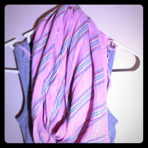 Pink candy-colored scarf