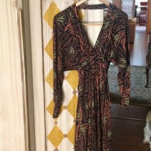 Kimono Sleeve Printed Wrap Dress from VS