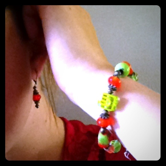 Matching bracelet and earring set!