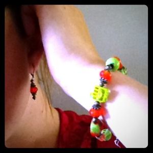 Matching bracelet and earring set!