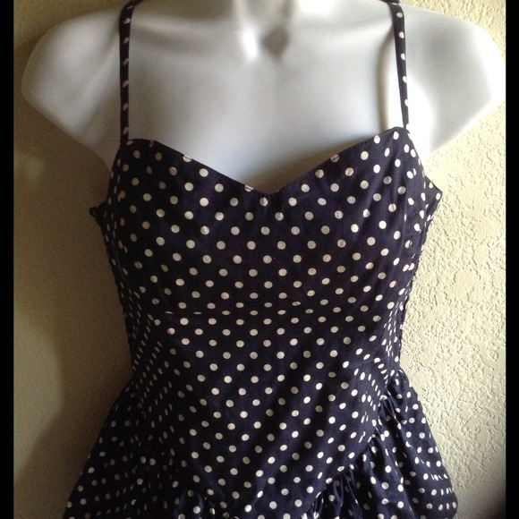 🌟HOST PICKS💫H&M Blue & White Polka Dots Dress 8 - Picture 2 of 4