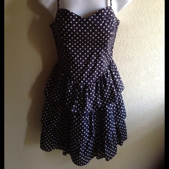 🌟HOST PICKS💫H&M Blue & White Polka Dots Dress 8 - Picture 3 of 4