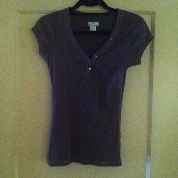 Taupe short sleeve top