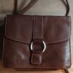 Authentic Fossil cross body purse/wallet