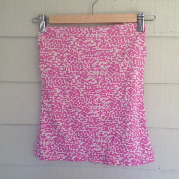 Pink leopard tube top