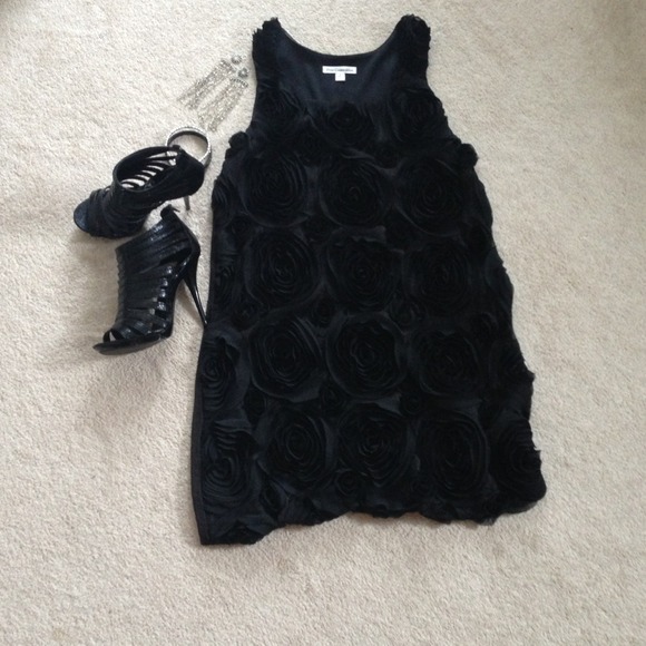 Black rosette dress