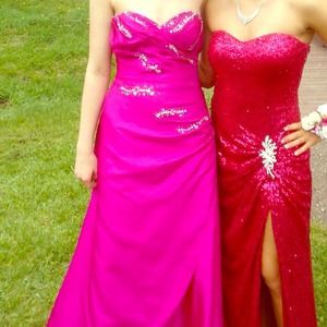 Fuschia Prom Dress(left)