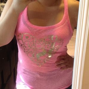 Victoria Secret hot pink racerback tank