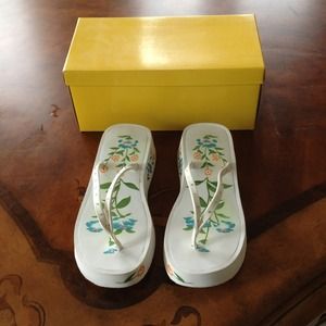 Yellow Box flip flops