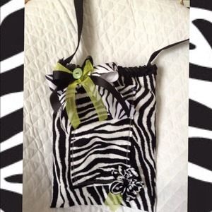 Zebra print IPad mini, phone and iPod pockets