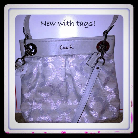 Coach Silver Signature Purse