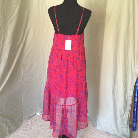 🎉REDUCED🎉 NWT Red and Blue High Low Dress - Picture 3 of 4