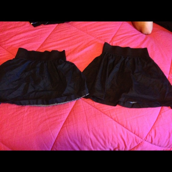 Barely ever worn blue denim and black skirts!