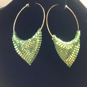 Green earrings