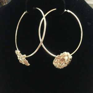 Hoop Lion Earrings