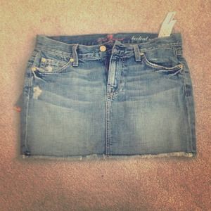 7 for all mankind denim mini
