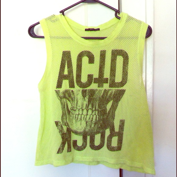 ♻TRADED♻ Neon Cropped muscle tank 💪