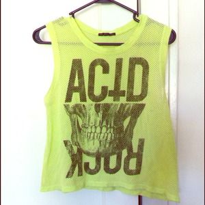 ♻TRADED♻ Neon Cropped muscle tank 💪